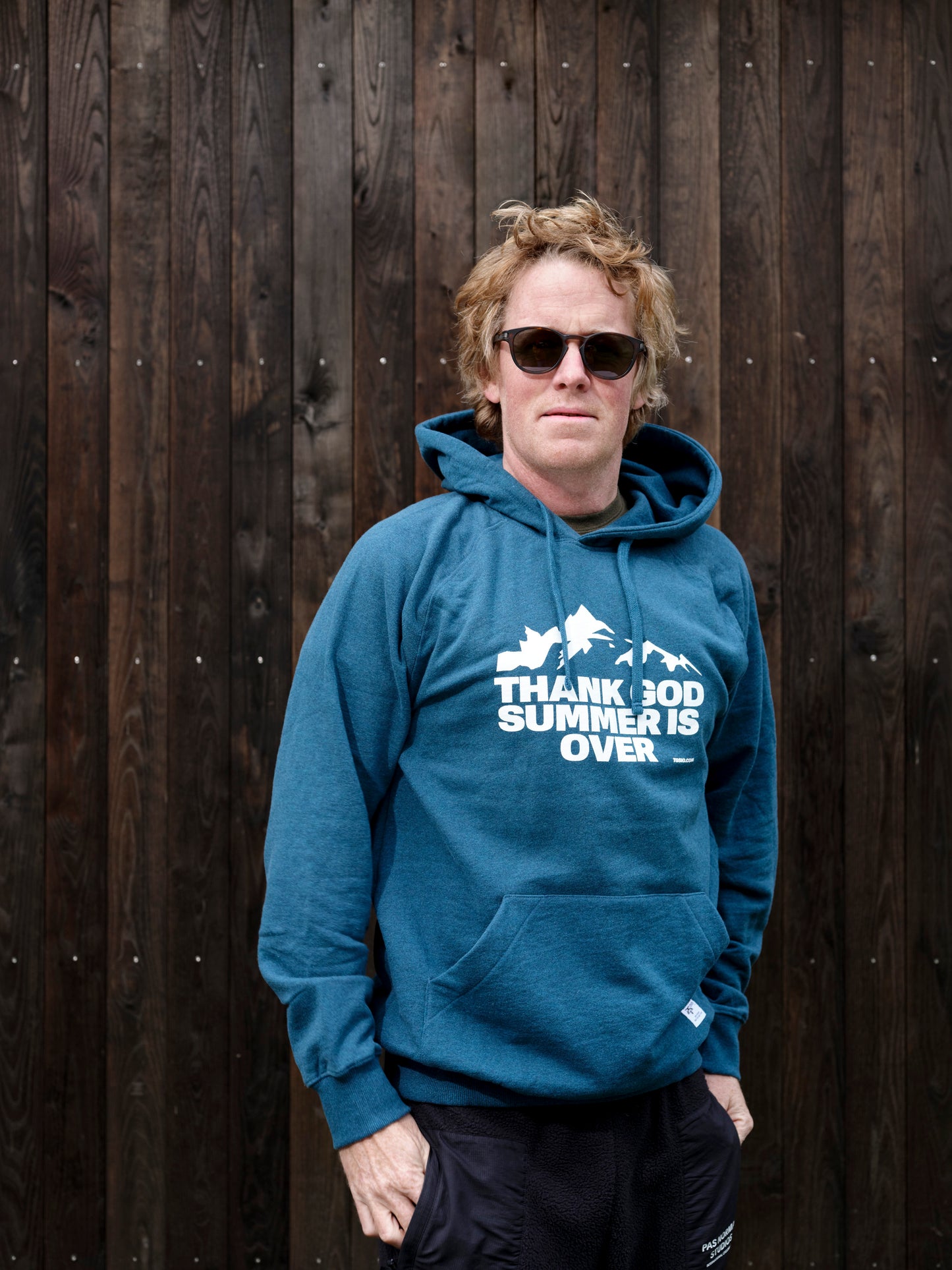 New Mountain Hoodie Petrol-blue