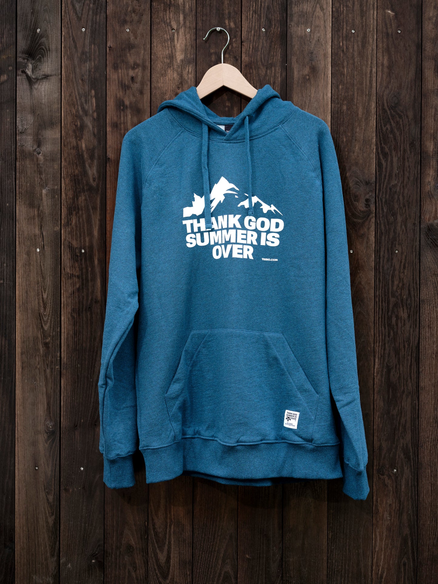 New Mountain Hoodie Petrol-blue