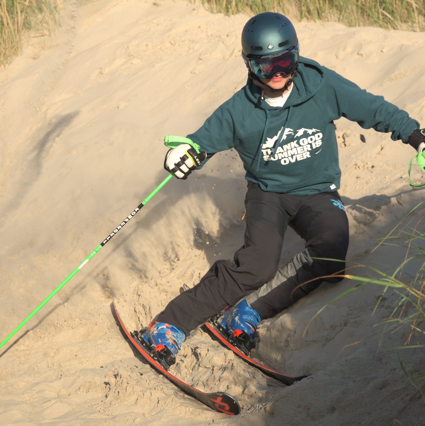 New Mountain Hoodie Petrol-blue